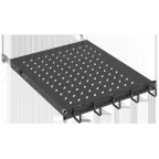 Полка стационарная ITK by ZPAS 19'' 1U с кабельным органайзером и щеточным вводом нагрузка до 120кг 750мм черная