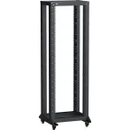Стойка двухрамная на роликах LINEA F 47U 600х600мм черная