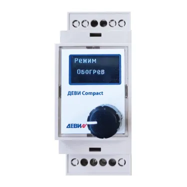 Терморегулятор ДЕВИ Compact на шину DIN, с датчиком температуры на проводе, 16А