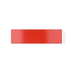Фланец сплошной для корпусов ST, тип 5, 543x153 мм, красный RAL3020