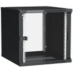                  Шкаф LINEA WE 12U 600x450мм дверь стекло черный
               