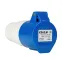 Розетка 213-16А-6h-220AC-2P+PE-IP44