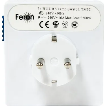 Розетка с таймером (суточная) механическая IP20 16А 3500W