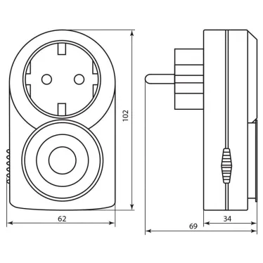 Розетка с таймером (суточная) механическая 3500W/16А 230V Feron