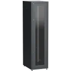                  Шкаф LINEA E 42U 600х800мм двери 2шт стекло и металл черный
               