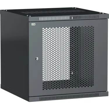 Шкаф LINEA WE 9U 600х600мм дверь перфорированная черный