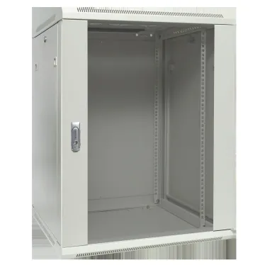 Шкаф настенный 19' TERACOM PRO 12U 600х600 мм дверь стеклянная с замком-ручкой серый