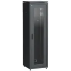 Шкаф сетевой 19' LINEA N 33U 600х800мм стеклянная передняя дверь черный