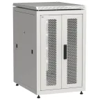                  Шкаф напольный сетевой 19' LINEA N 18U 600х800мм передняя распашная перфорированная дверь задняя перфорированная серый
               