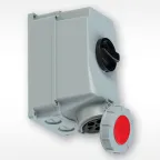Розетка настенная 63А/400V/3P+E/IP67, с выключателем и блокировкой