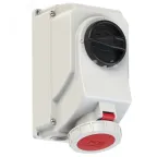                  Розетка настенная с выкл и блокир 32А/400V/3P+E/IP67/3h контейнерная
               