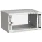 Шкаф LINEA WE 6U 600x450мм дверь стекло серый