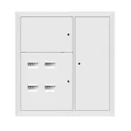 Щит этажный 4 кв. RAL9003 со съемной рамой (1000х950х160) Basic