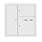 Щит этажный 2 кв. RAL9003 со слаботочным отсеком слева (1000х950х160) PROxima