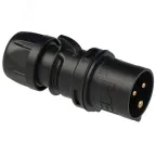                  Вилка кабельная 16А/230V/1P+N+E/IP44, черная
               
