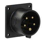 Вилка встраиваемая 16А/400V/3P+N+E/IP44, черная