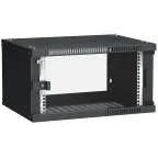                  Шкаф LINEA WE 6U 600x450мм дверь стекло черный
               