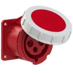                  Розетка встраиваемая 32А/400V/3P+E/IP67, фланец 75x75
               