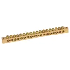                  Шина NO-122-26 PEN земля-ноль 8х12мм 18/2 латунная крепеж по краям
               