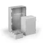Cubo W 400X400X187, с петелями и замками, Вставка рамная, прозрачная крышка, PC, IP66