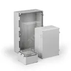 Cubo W 400X400X187, с петелями и замками, Вставка рамная, прозрачная крышка, PC, IP66
