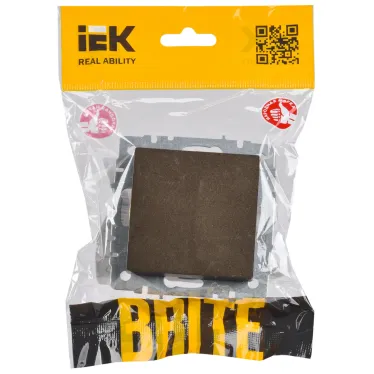 BRITE Выключатель одноклавишный самовозвратный 10А ВС10-1-4-БрТБ темная бронза