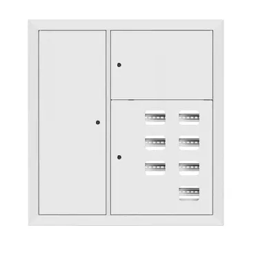 Щит этажный 7 кв. RAL9003 со слаботочным отсеком слева (1000х950х160) PROxima