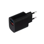                  Устройство сетевое зарядное 2 x USB, 5V, 2.4 A, черное,
               