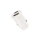                  Автозарядка в прикуриватель АЗУ USB-A+USB-C, 2.4 A белая,
               