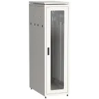Шкаф напольный сетевой 19'' LINEA N 42U 800х1000мм стеклянная передняя дверь. задняя перфорированная серый