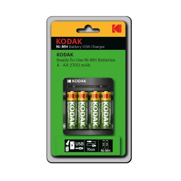 Зарядное устройство для аккумуляторов USB Overnight charger with 4 x AA 2700 mAh [K4AA/AAA] (6/48/1008)