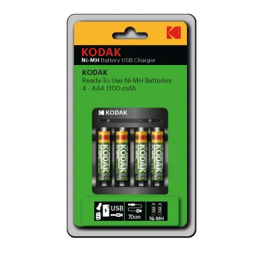 Зарядное устройство для аккумуляторов USB Overnight charger with 4 x 1100 mAh [K4AA/AAA] (6/48/1008)