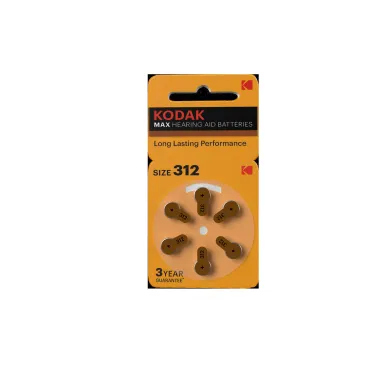 Батарейка Kodak ZA312-6BL [KZA312-6] MAX Hearing Aid (60/300/45000)