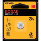                  Батарейка Kodak CR1620-1BL MAX Lithium (60/240/50400)
               
