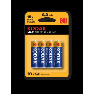 Батарейка Kodak LR6-4BL MAX SUPER Alkaline [KAA-4] (80/400/17600)