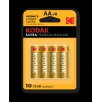 Батарейка Kodak LR6-4BL ULTRA PREMIUM Alkaline [ KAA-4 UD] (80/400/17600)
