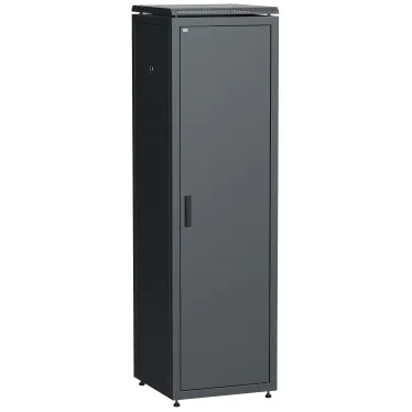 Шкаф сетевой 19дюйм LINEA N 38U 600х800 мм металлическая передняя дверь черный