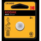 Батарейка Kodak CR2450-BL1 MAX Lithium (60/240/36000)