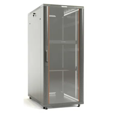 Шкаф напольный 19-дюймовый27U1388x600х600 мм (ВхШхГ)передняя стеклянная дверь