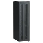 Шкаф напольный сетевой 19' LINEA N 42U 600х800мм передняя распашная перфорированная дверь задняя перфорированная черный