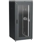                  Шкаф сетевой 19' LINEA N 33U 800х800мм стеклянная передняя дверь задняя металлическая черный
               