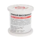                  Припой ПОМ-3,500г, 2мм, (олово 97%, медь 3%),бессвинцовый, ГОСТ 21931-76, катушка
               