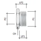 Переходник M20x1.5 наружная резьба/ M16x1.5 внутренняя резьба