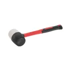                  Киянка резиновая 450 г, черно-белая резина, фибергласовая рукоятка
               