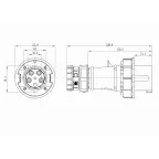 Вилка кабельная IP67 63A 3p+E+N 400V