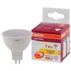                  Лампа светодиодная LED 7Вт GU5.3 LSMR16 110град.3000K мат.OSRAM
               