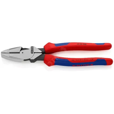 Плоскогубцы электромонтера Linemans Pliers резка - проволока средней твердости 46мм твердая проволока 3мм L-240мм двухкомпонентные рукоятки цвет черный