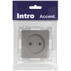 Розетка Intro Accent 6-201-09 2P, 16А-250В, IP20, СУ, титан