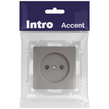 Розетка Intro Accent 6-201-09 2P, 16А-250В, IP20, СУ, титан