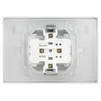 Розетка Intro Accent 6-210-01 2х2P+E Schuko с крышками штор., 16А-250В, IP44, СУ, AL/CU, белый